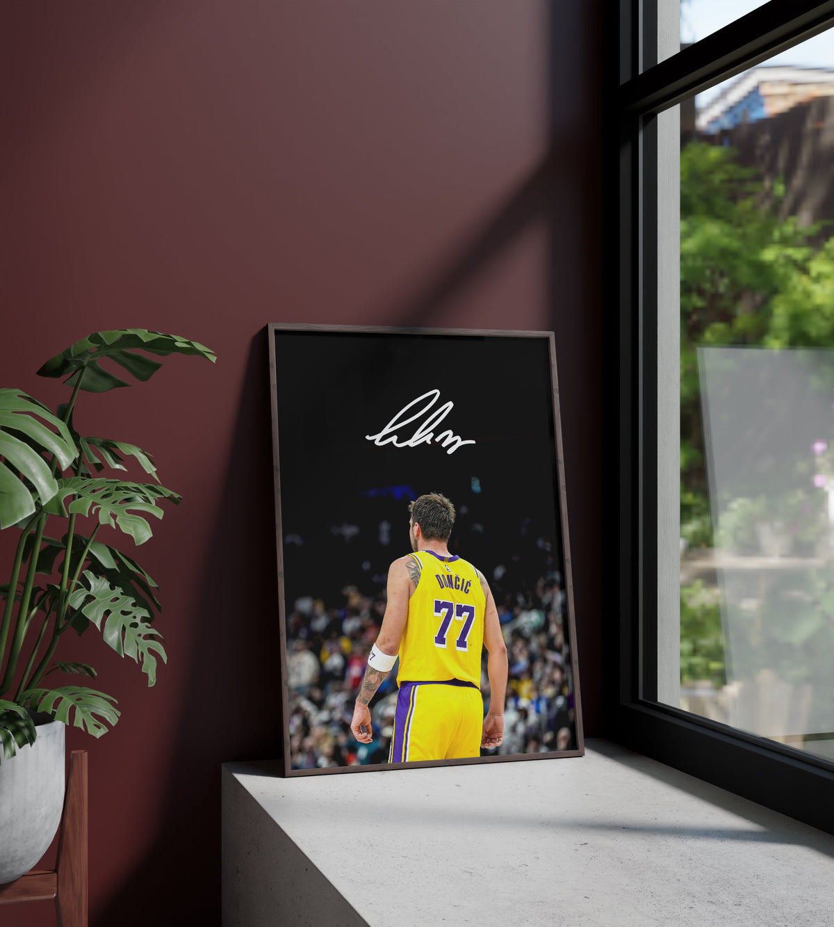 Póster Luka Dončić, NBA, baloncesto, Los Angeles Lakers, Eslovenia. Jugador, estrella, lámina, cuadro, merchandising, regalo, comprar, decoración de pared.