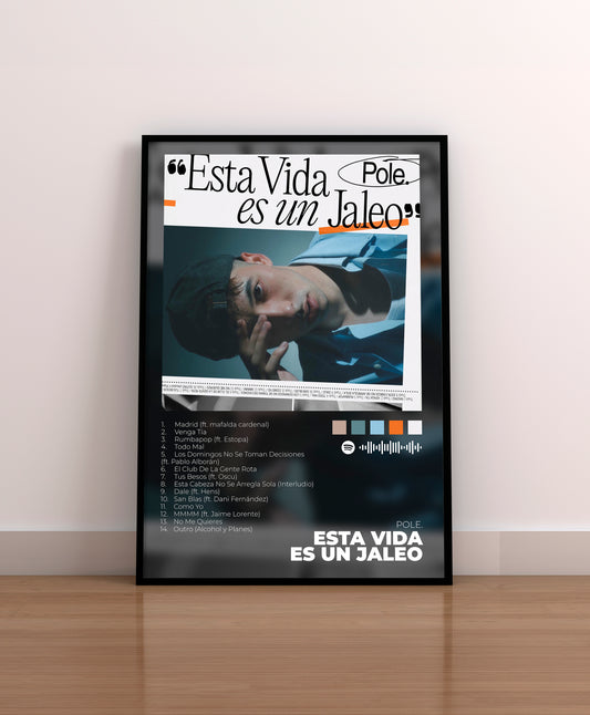 pole. esta vida es un jaleo. album. disco. cd. vinilo. cover. portada. lamina. poster. cuadro. regalo. marco. merchandising.