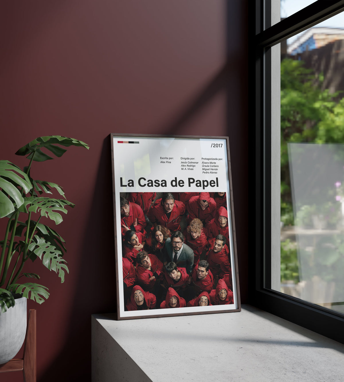 Póster La Casa de Papel, Netflix, serie, atraco, Profesor, Tokio, Berlín. Televisión, ficción, lámina, cuadro, merchandising, regalo, comprar, decoración de pared.