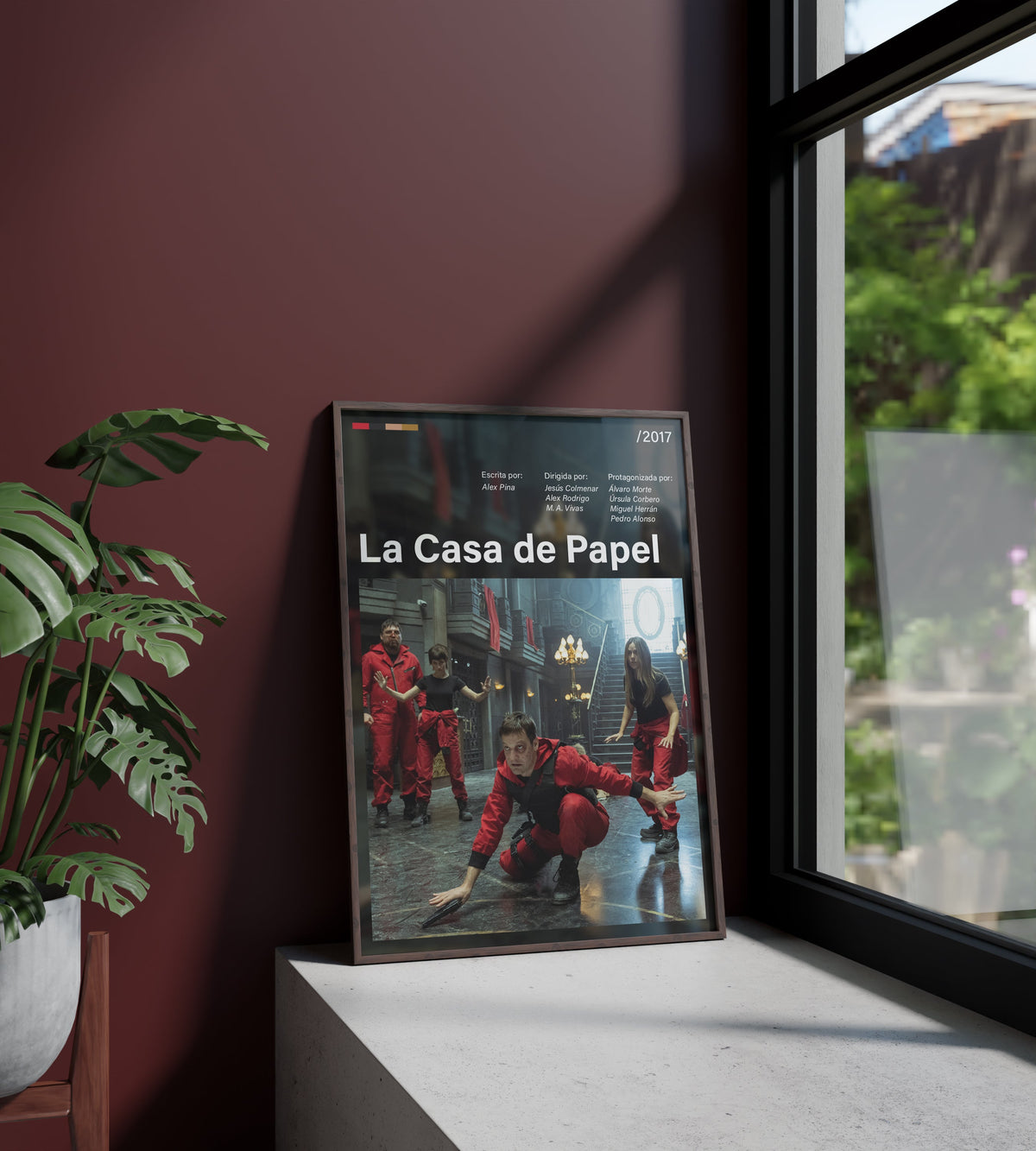 Póster La Casa de Papel, Netflix, serie, atraco, Profesor, Tokio, Berlín. Televisión, ficción, lámina, cuadro, merchandising, regalo, comprar, decoración de pared.