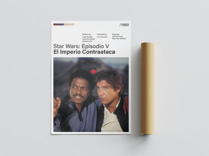 Póster Han Solo, Lando Calrissian, Star Wars Episodio V El Imperio Contraataca, película, lámina, cuadro, merchandising, regalo, comprar, decoración de pared
