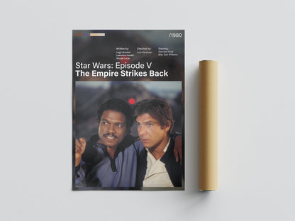 Póster Han Solo, Lando Calrissian, Star Wars Episodio V El Imperio Contraataca, película, lámina, cuadro, merchandising, regalo, comprar, decoración de pared