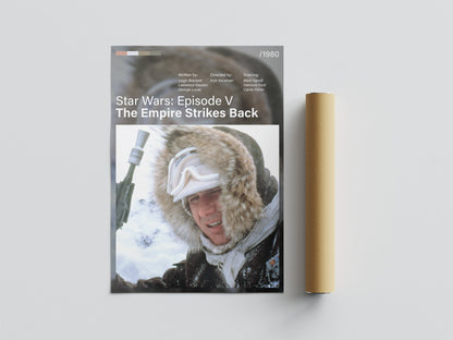 Póster Han Solo, nieve, Hoth, Star Wars Episodio V El Imperio Contraataca, película, lámina, cuadro, merchandising, regalo, comprar, decoración de pared