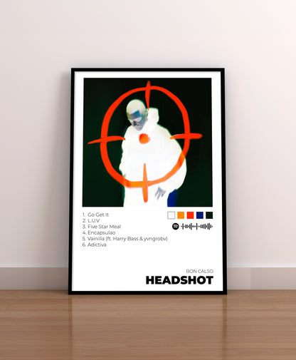 Headshot. Bon Calso. Poster. Cuadro. Regalo