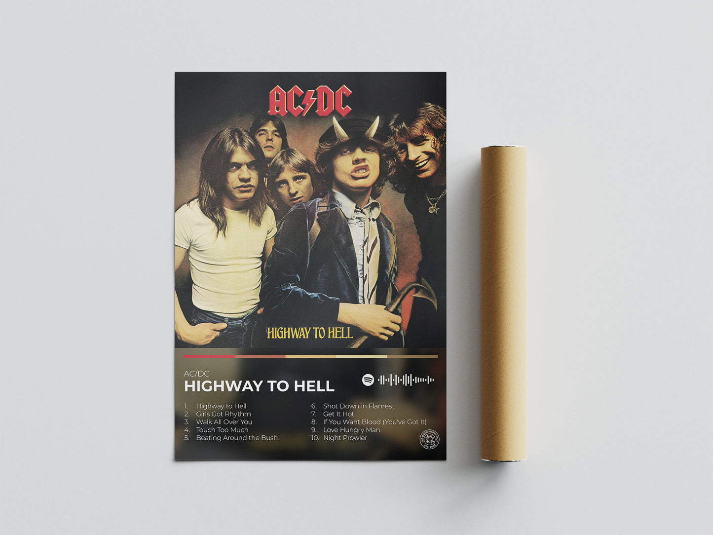 Highway to Hell. poster. acdc. ac/dc. lamina. cuadro. regalo. marco. merchandising. cd. vinilo. cover. 