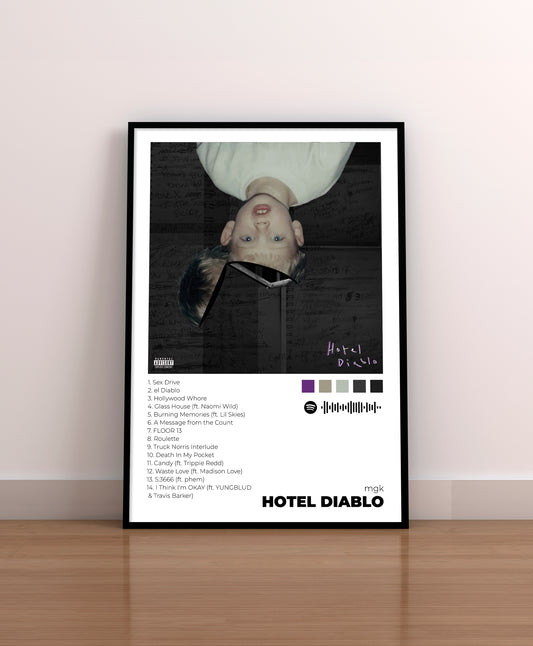 Hotel Diablo. Cover. mgk. Machine Gun Kelly