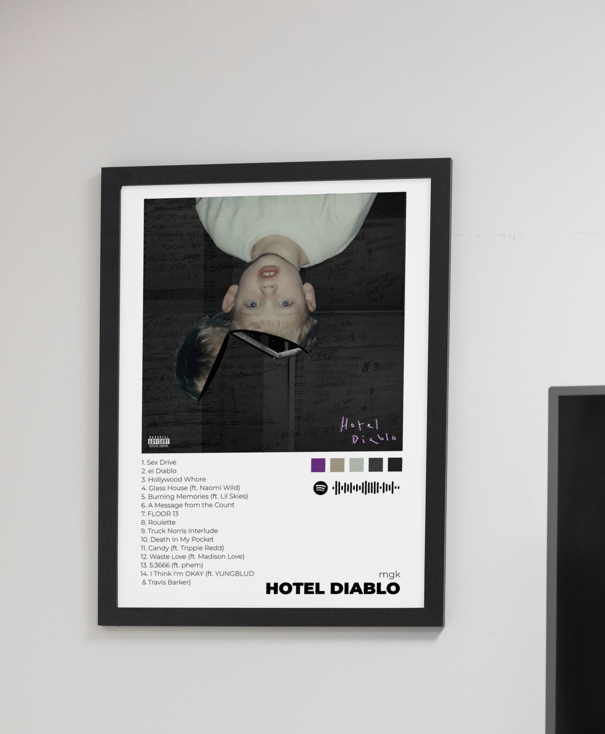 Hotel Diablo. Cover. mgk. Machine Gun Kelly