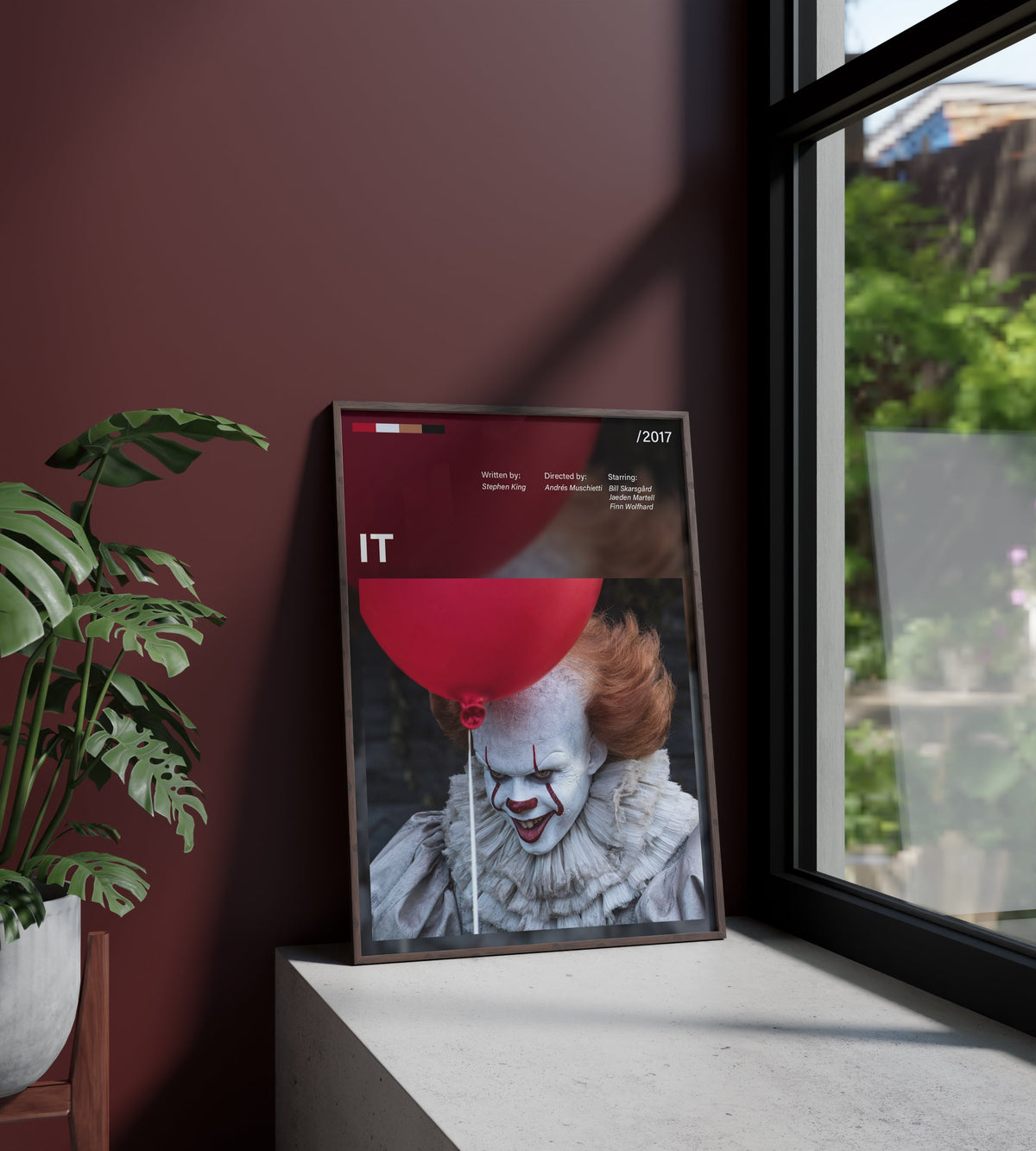 Póster It, Pennywise, Stephen King, terror, payaso. Película, cine, lámina, cuadro, merchandising, regalo, comprar, decoración de pared.