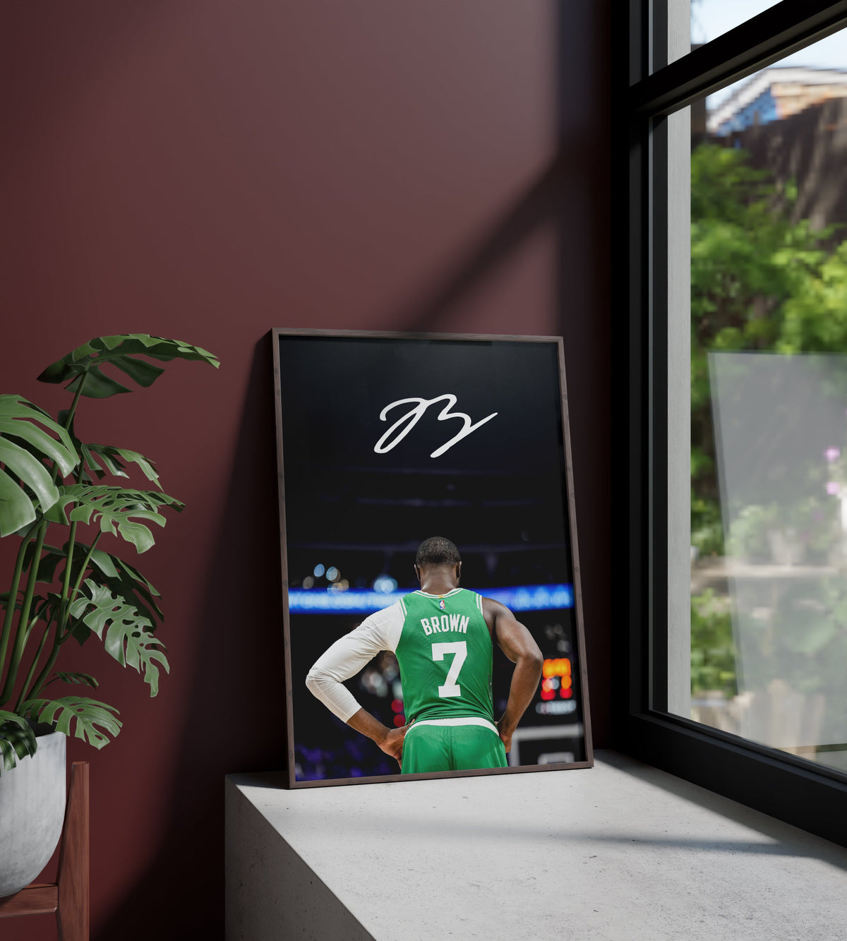 Póster Jaylen Brown, Boston Celtics, NBA, baloncesto. Jugador, estrella, lámina, cuadro, merchandising, regalo, comprar, decoración de pared.
