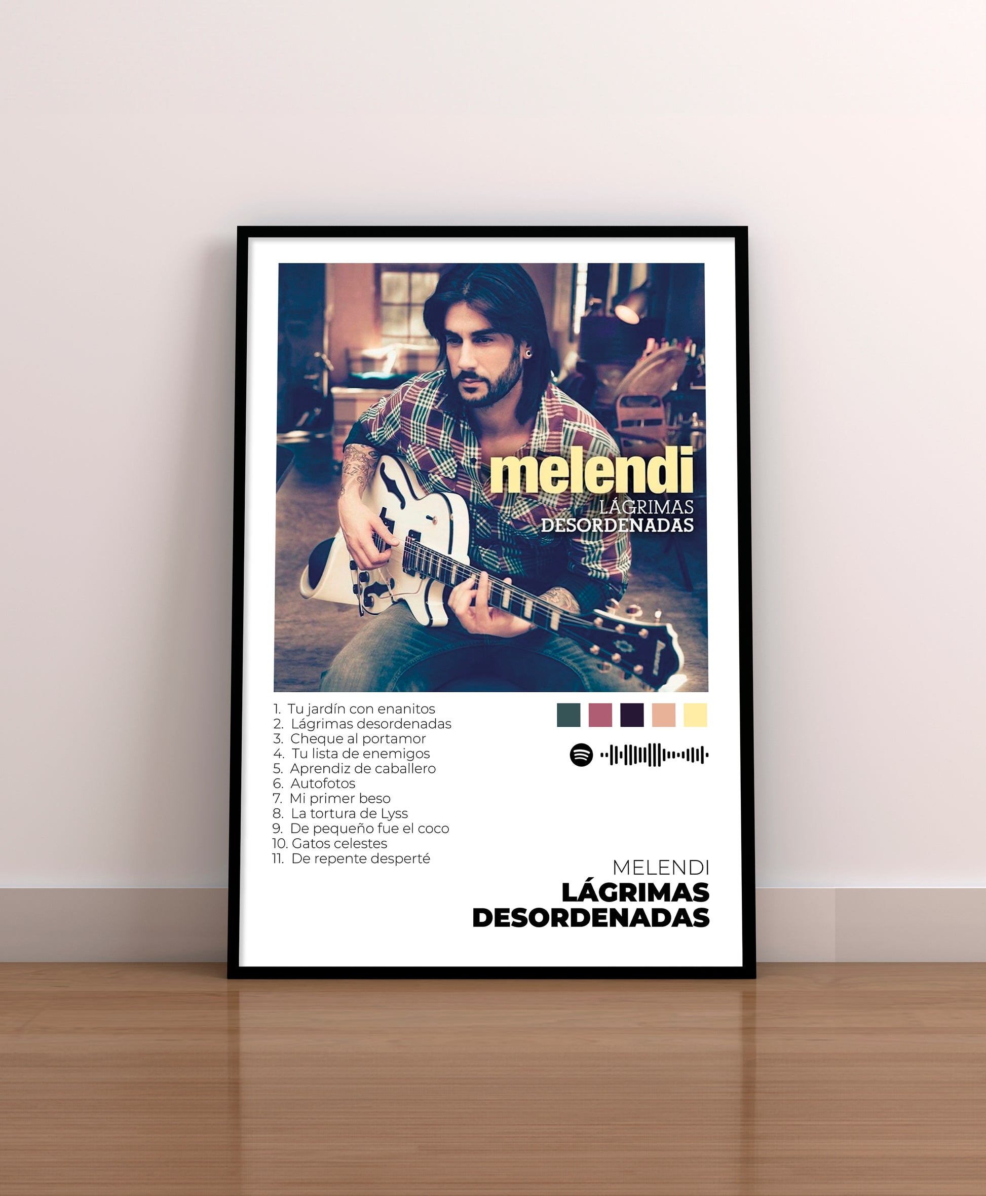 Lágrimas desordenadas. Melendi. Poster.