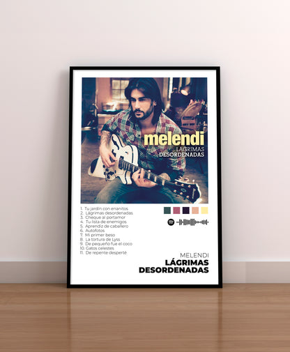 Lágrimas desordenadas. Melendi. Poster.