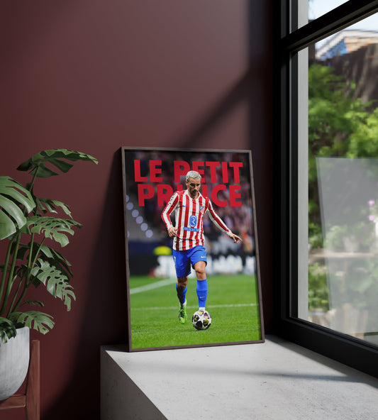 Póster Antoine Griezmann, Atlético de Madrid, Atleti, Francia, Le Petit Prince, El Principito. Fútbol, futbolista, lámina, cuadro, merchandising, regalo, comprar, decoración de pared.