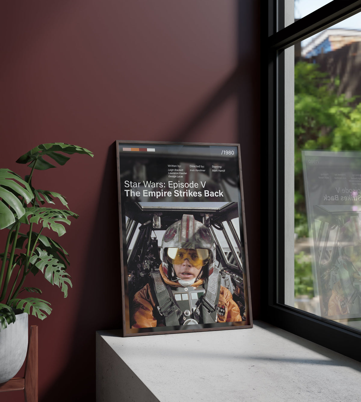 Póster Luke Skywalker, piloto, nave, casco, Rebelión, Rebeldes, Star Wars Episodio V El Imperio Contraataca, película, lámina, cuadro, merchandising, regalo, comprar, decoración de pared