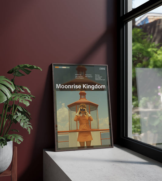 Póster Moonrise Kingdom, Wes Anderson, Sam y Suzy, película, cine. Lámina, cuadro, merchandising, regalo, comprar, decoración de pared.