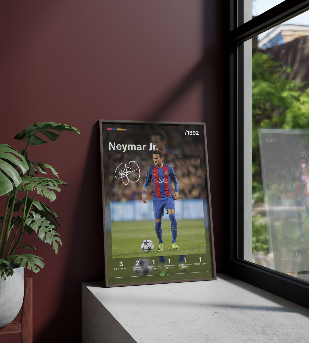 neymar. barcelona.. barça. brasil. futbol. poster. lamina. cuadro. comprar. regalo