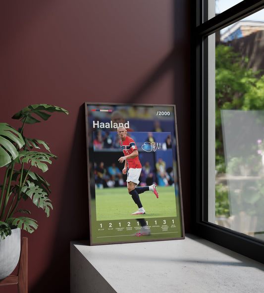 haaland. poster. noruega. futbol. regalo. merchandising. manchester city. mundial. 