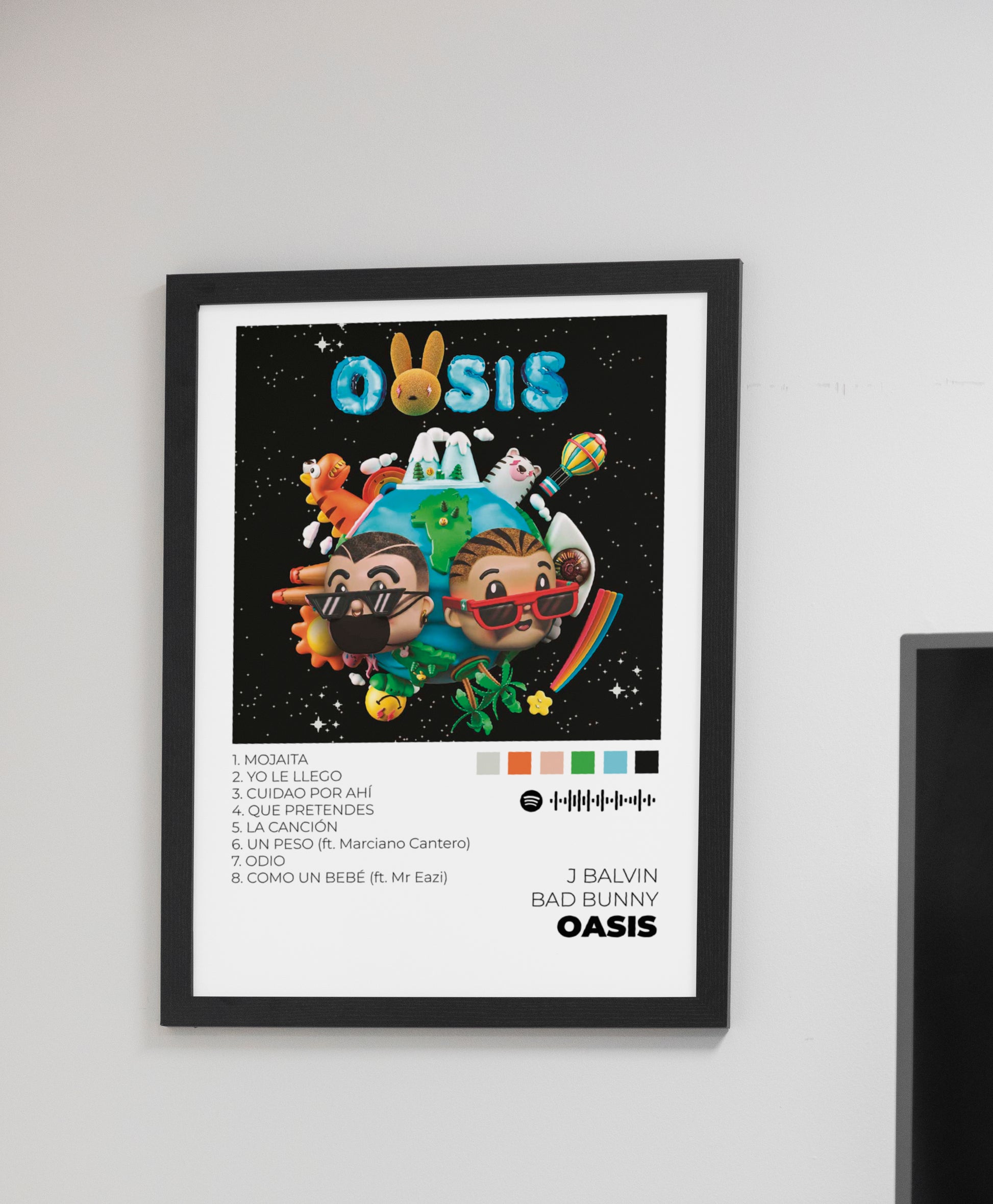 OASIS. J Balvin y Bad Bunny. Poster.