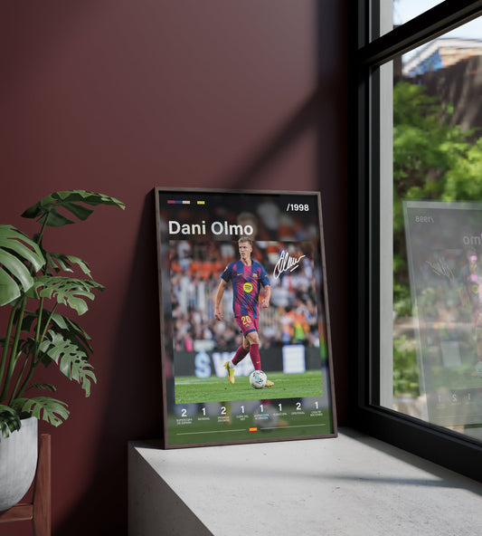 DANI OLMO. Barcelona. Barça. POster. Lamina. Marco. Cuadro. Comprar. Regalo
