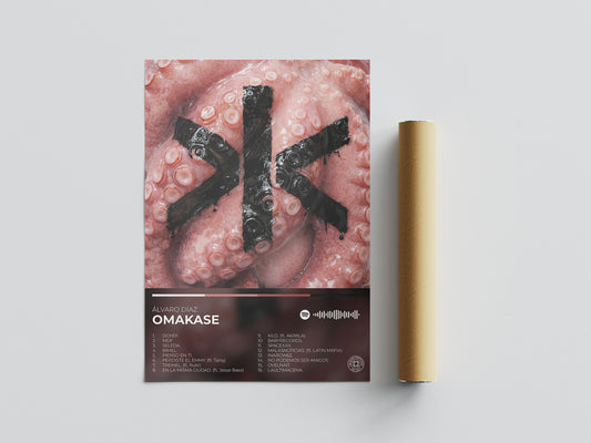 omakase. alvaro diaz. poster. lamina. cuadro. regalo. merchandising. cd. vinilo. cover.