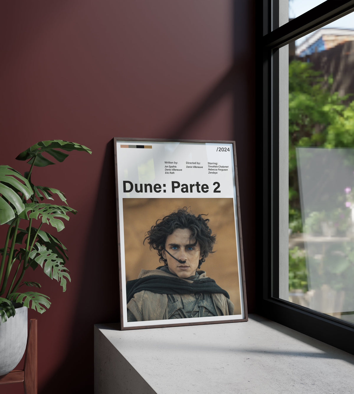 Póster Paul Atreides, Dune Parte 2. Película, protagonista, lámina, cuadro, merchandising, regalo, comprar, decoración de pared.