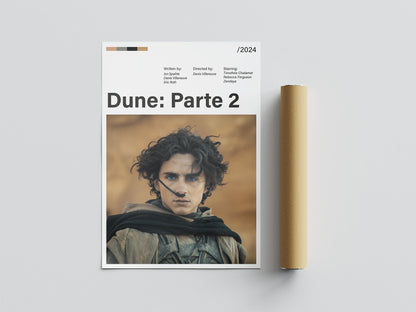 Póster Paul Atreides, Dune Parte 2. Película, protagonista, lámina, cuadro, merchandising, regalo, comprar, decoración de pared.