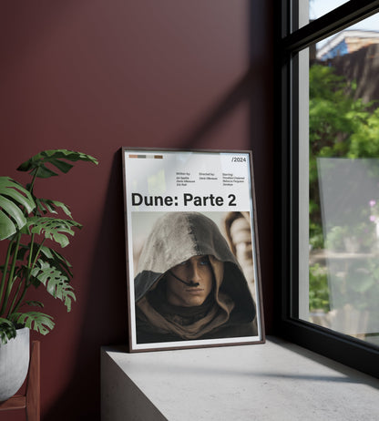 Póster Paul Atreides, Dune Parte 2. Película, protagonista, lámina, cuadro, merchandising, regalo, comprar, decoración de pared.