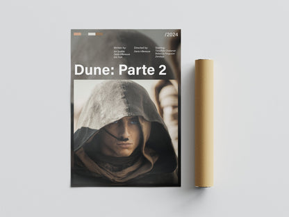 Póster Paul Atreides, Dune Parte 2. Película, protagonista, lámina, cuadro, merchandising, regalo, comprar, decoración de pared.
