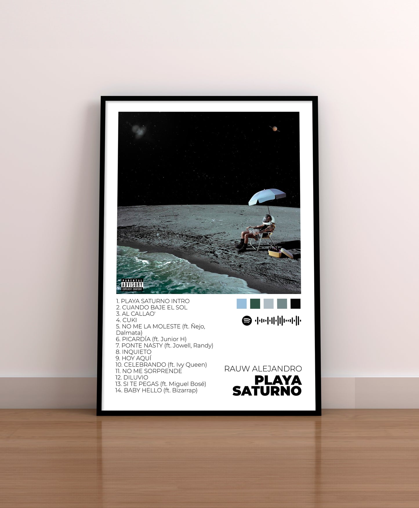 Playa Saturno. Rauw Alejandro. Poster.