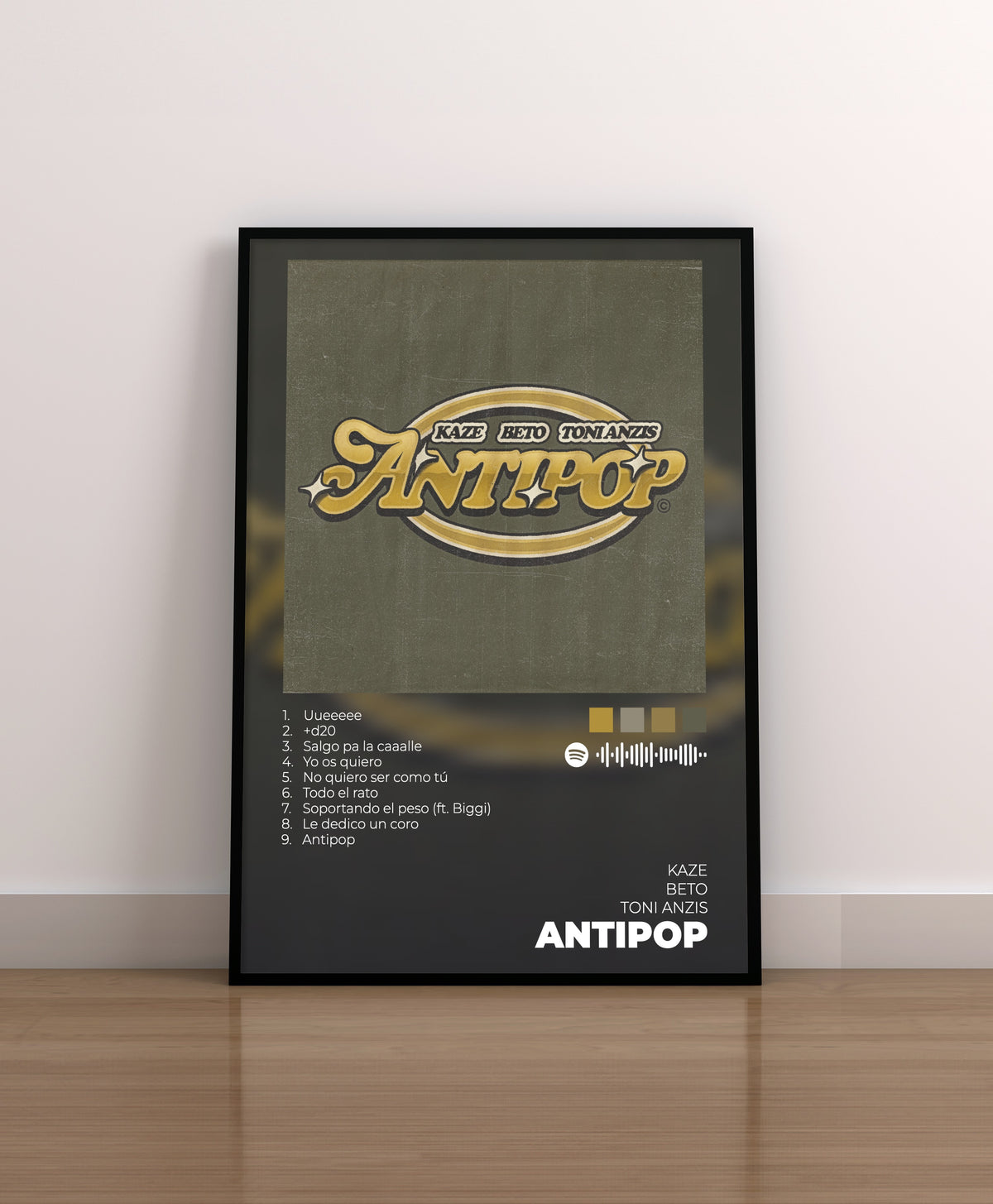 Antipop. Kaze. Beto. Toni Anzis. Regalo. Poster. Lamina. Cuadro.