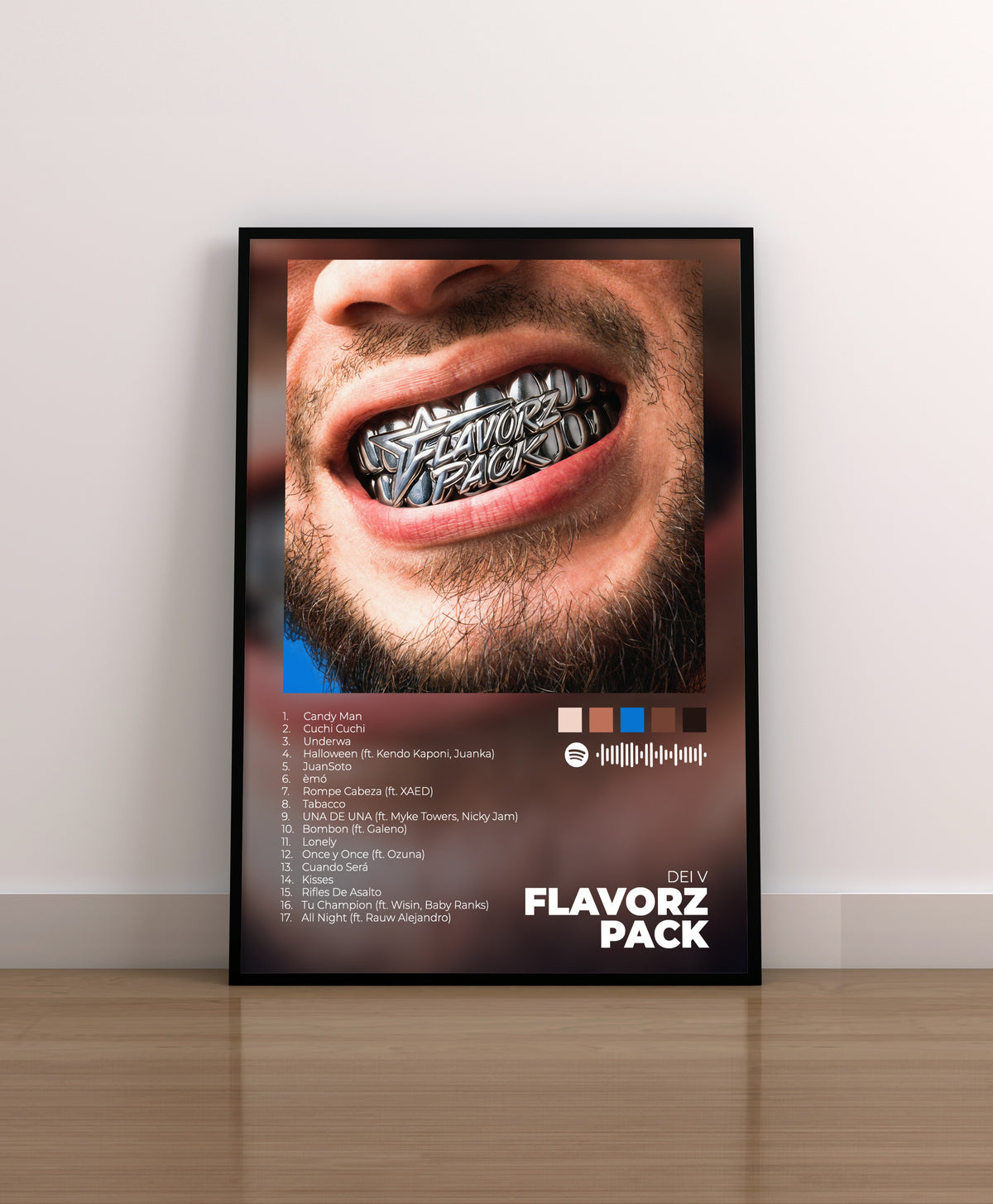 Flavorz Pack. Dei V. Poster. Lamina. Regalo. Digital. Diseño. Marco. Merchandising.