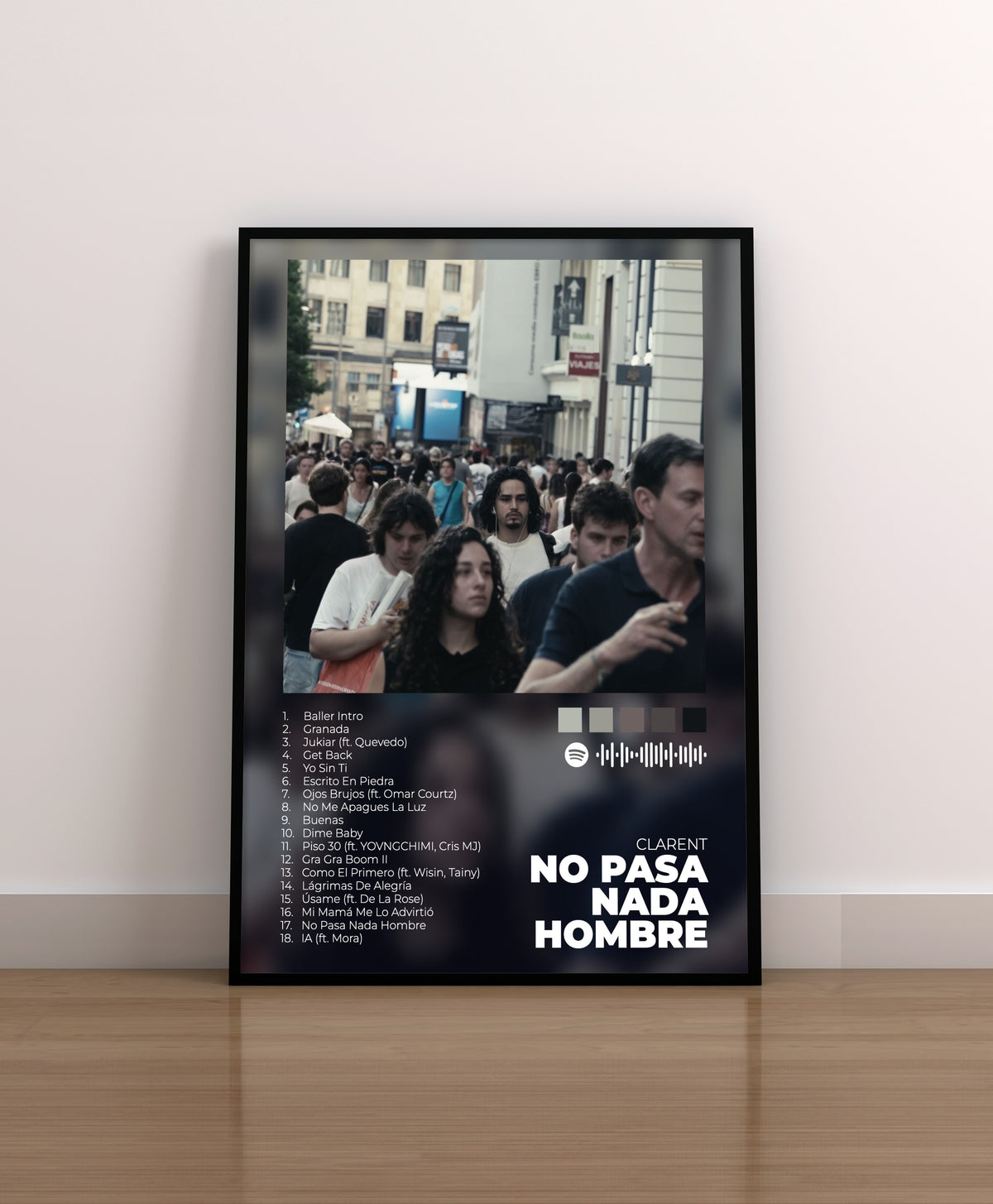 Clarent. NO PASA NADA HOMBRE. Poster. Lamina. Regalo. Merchandising.