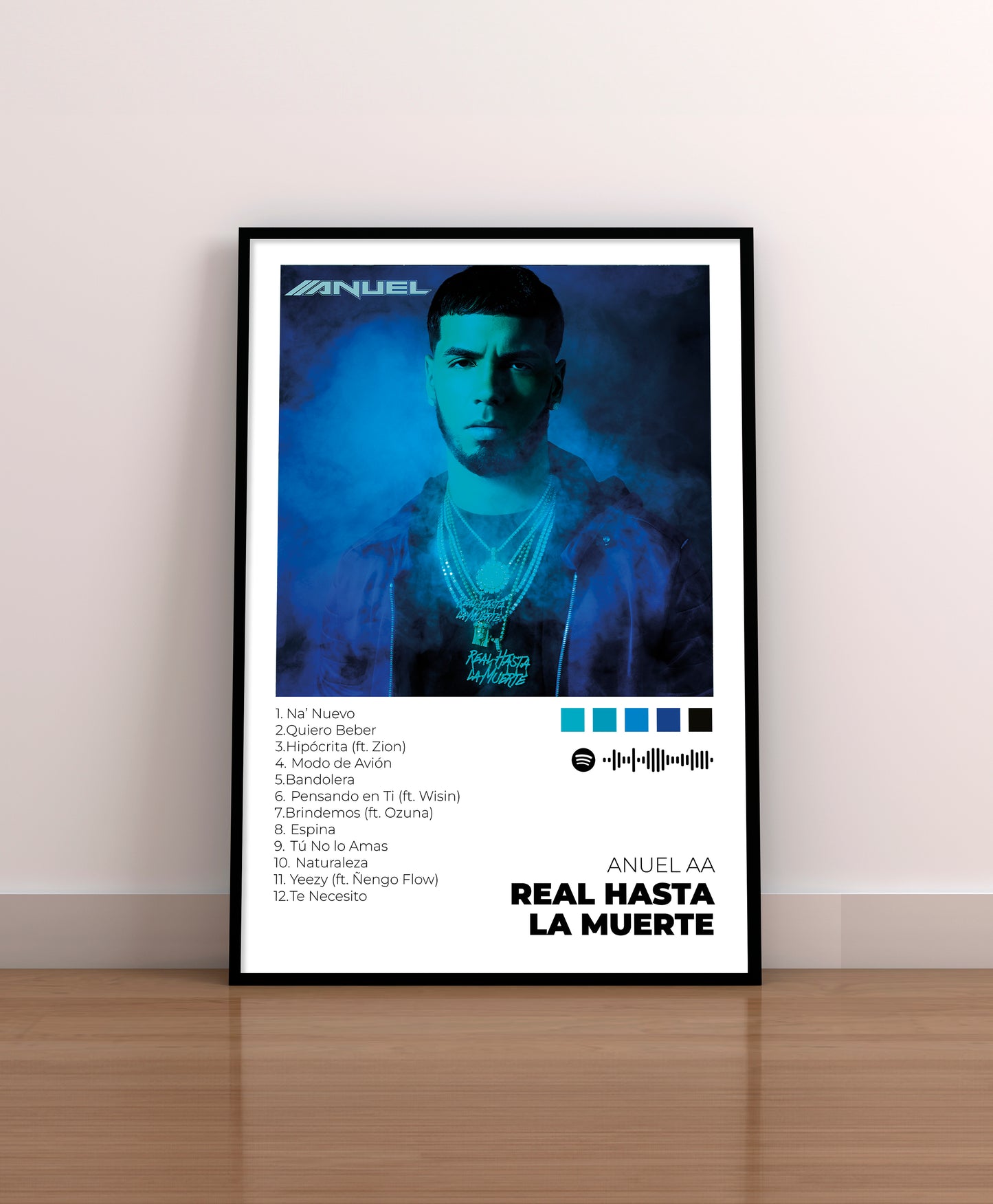 Real hasta la muerte - Poster Digital de ANUEL AA | Music Prints