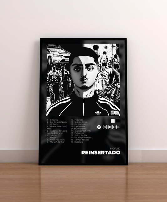 Morad. Reinsertado. Poster. Cover. Vinilo. 