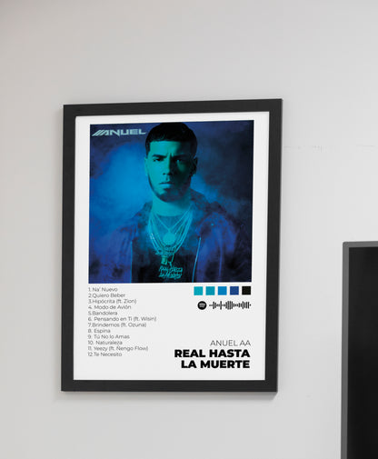 Real hasta la muerte - Poster Digital de ANUEL AA | Music Prints