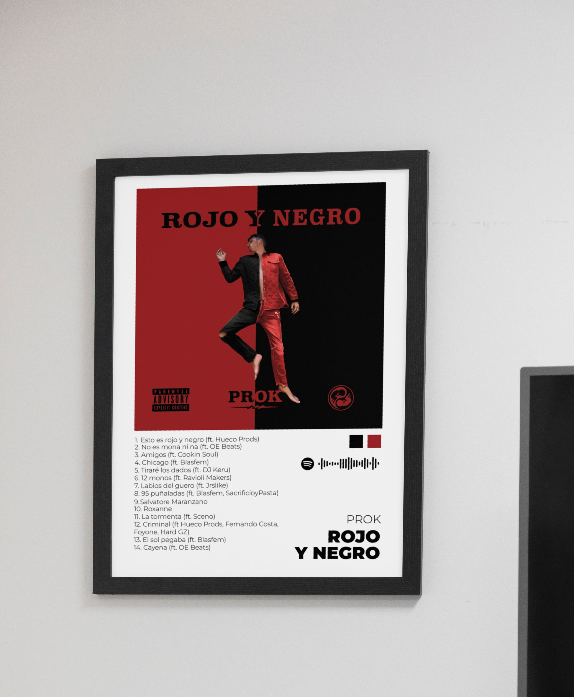 Rojo y negro - Poster Digital de Prok | Music Prints