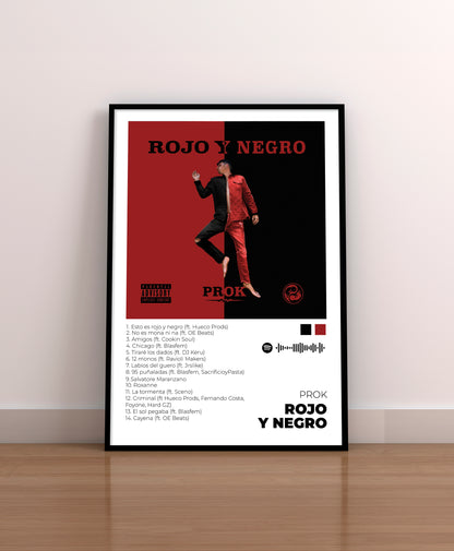 Rojo y negro - Poster Digital de Prok | Music Prints