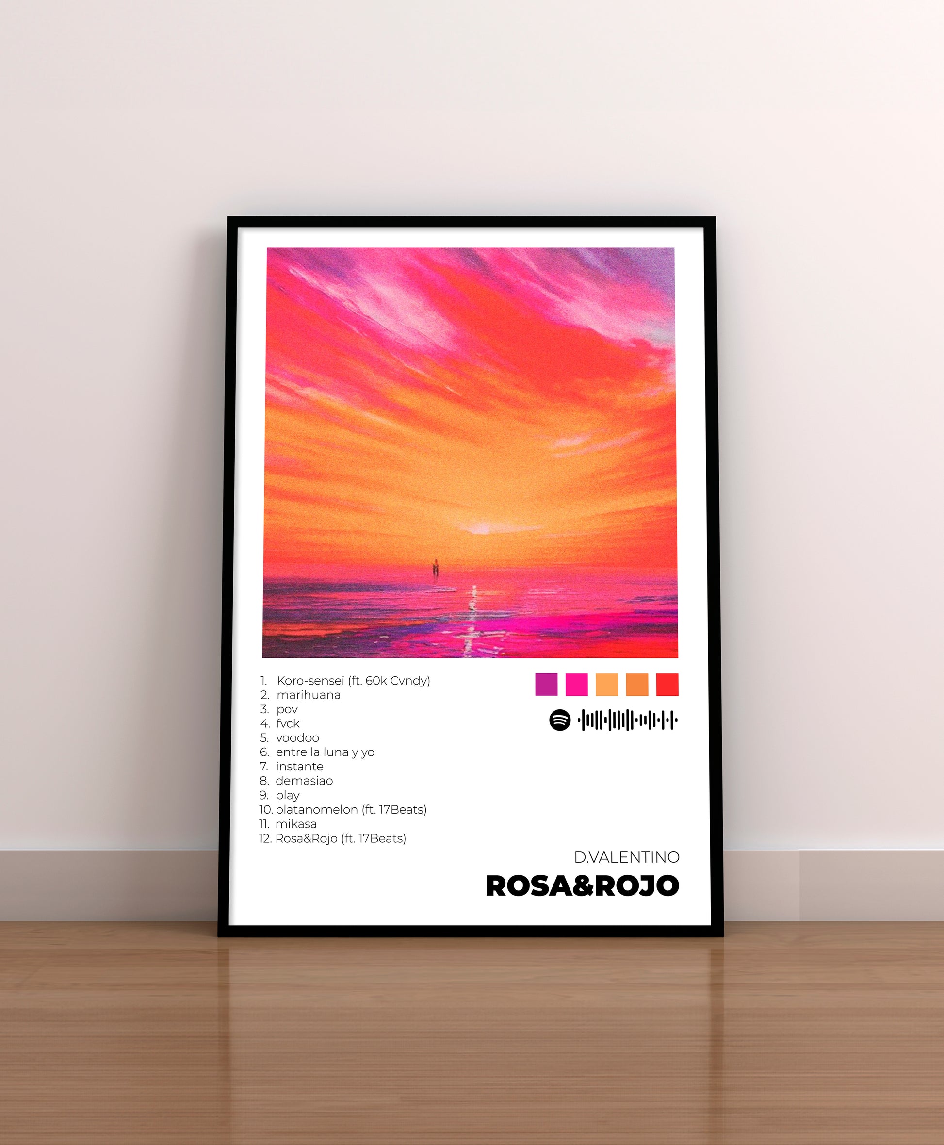 ROSA&ROJO. D.Valentino. Poster. CD. Regalo. Merchandising