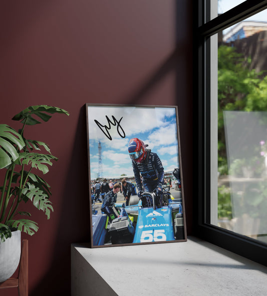 Póster Carlos Sainz Jr., firma, autógrafo, Fórmula 1, España. Automovilismo, piloto, lámina, cuadro, merchandising, regalo, comprar, decoración de pared.