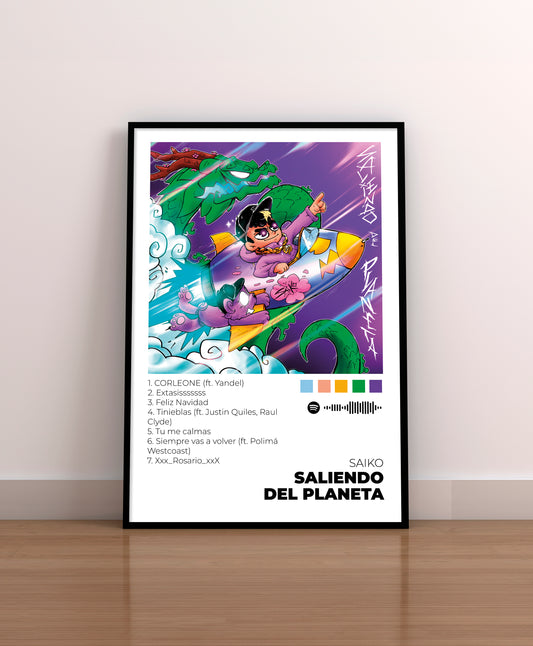 Saliendo del planeta - Poster Digital de Saiko | Music Prints