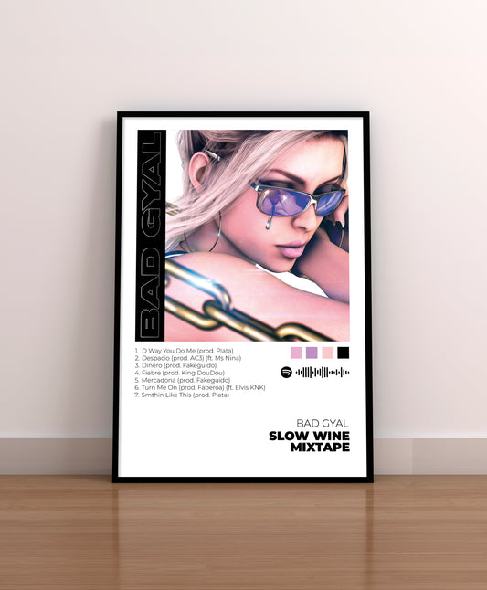 Slow Wine Mixtape - Poster Digital de Bad Gyal | Music Prints