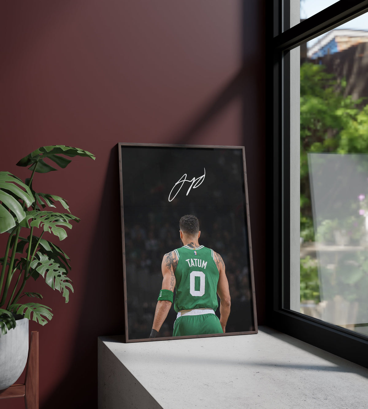 Póster Jayson Tatum, Boston Celtics, NBA, baloncesto, Estados Unidos. Jugador, estrella, lámina, cuadro, merchandising, regalo, comprar, decoración de pared.