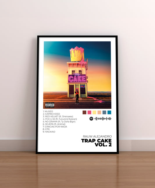 TRAP CAKE VOL. 2 - Poster Digital de Rauw Alejandro | Music Prints