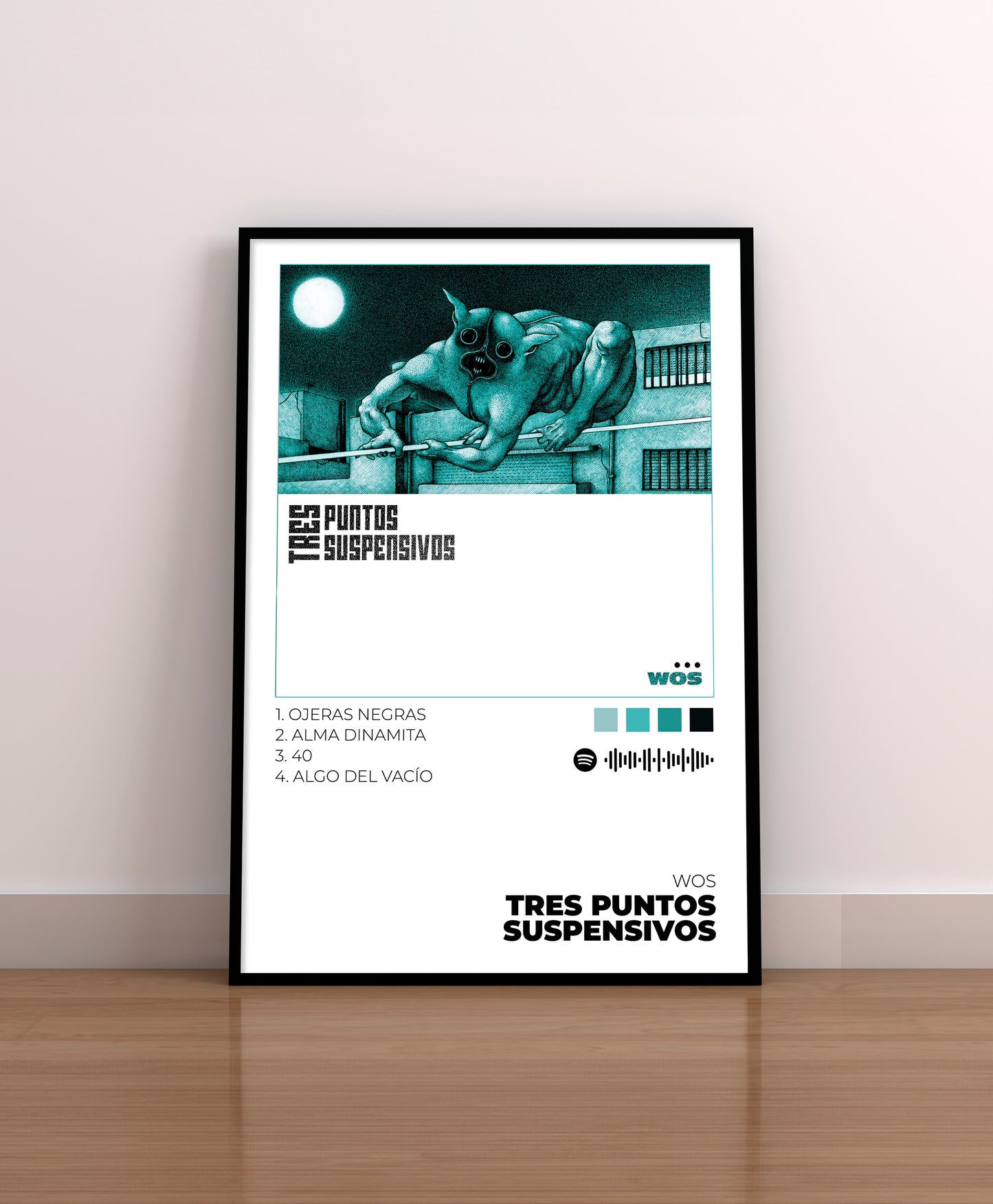 TRES PUNTOS SUSPENSIVOS - Poster Digital de Wos | Music Prints