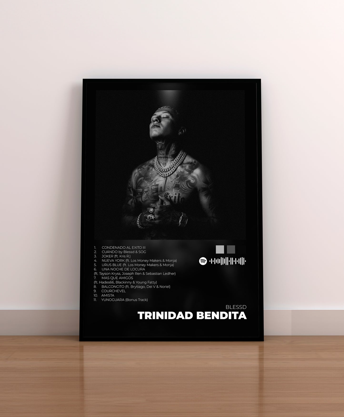 trinidad bendita. blessd. poster. colombia. lamina. regalo. marco. merchandising. cd. vinilo. cover.
