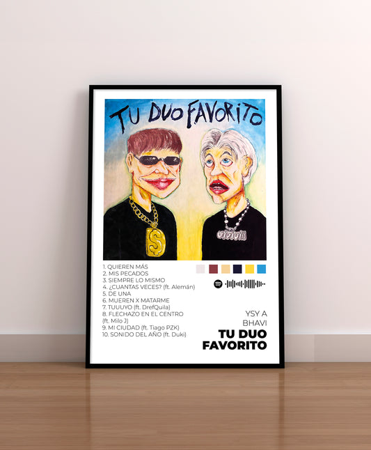 TU DUO FAVORITO - Poster Digital de YSY A y Bhavi | Music Prints