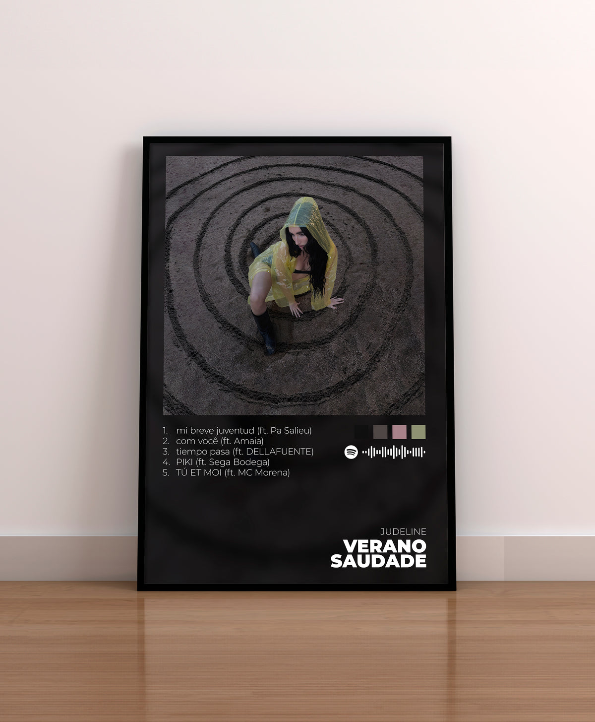 verano saudade. judeline. poster. lamina. regalo. marco. merchandising. cd. vinilo. cover.